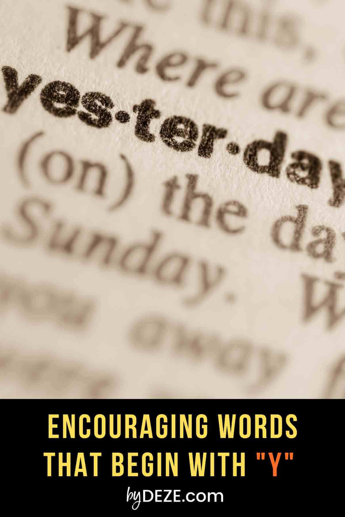 encouraging y words