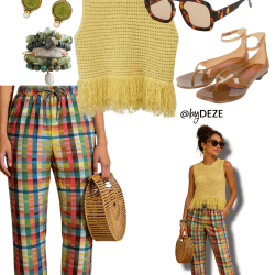 checker pants summer outfit inspiration