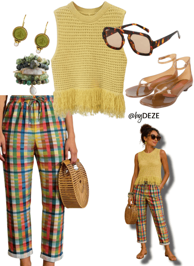 checker pants summer outfit inspiration